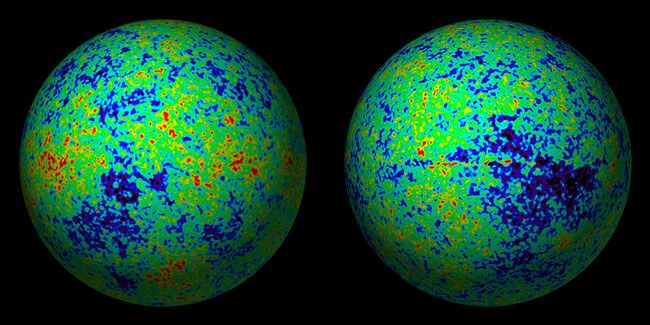 WMAP microgolf achtergrondstraling, aanwijzingen voor plaatsen waar later sterrenstelsels ontstaan