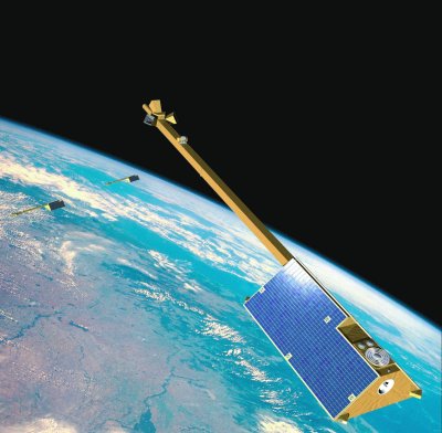 Model van ESA?s SWARM satelliet