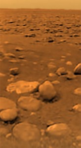 Foto oppervlak Titan