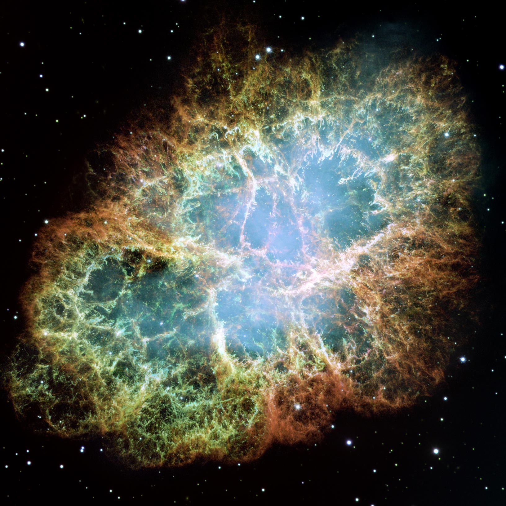 Supernovaresten, zoals hier de Krabnevel, vormen bronnen van röntgenstraling 