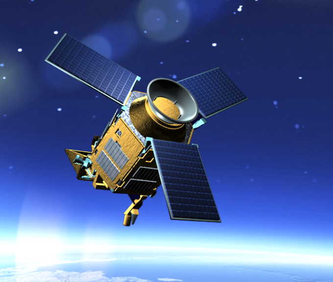 Impressie van Sentinel 5p (ESA).