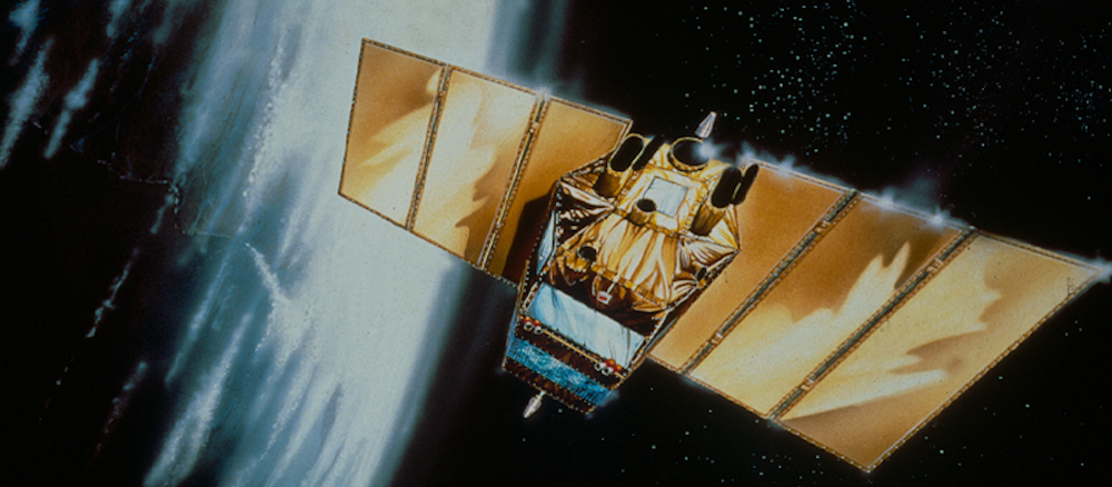 The BeppoSAX satellite from back in the days, looking nice and 'old skool' in this old artist's impression, as an example of the 'legacy missions' in SRON's mission overview.