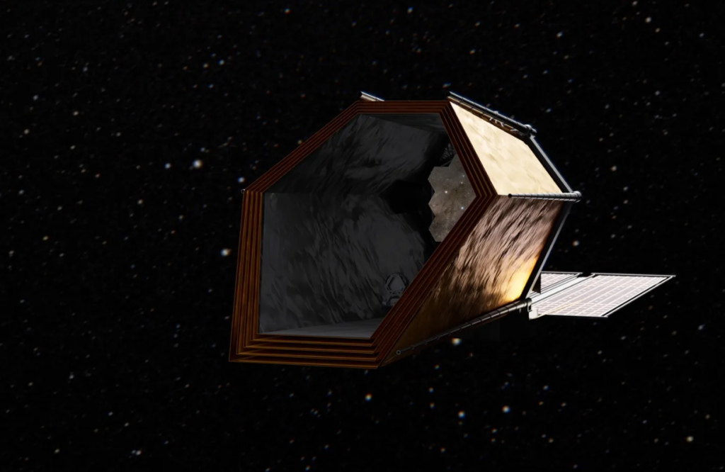 Artist impression of the Habitable Worlds Observatory